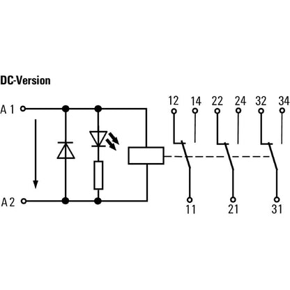 7940007062 - 24V DC Relay Module with 3 Contacts and Test Button  (Pack of 10)