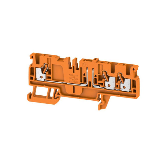 1989850000 - Orange 2.5mm² PUSH IN Terminal, 500V, 20A for TS 35 Rails  (Pack of 50)