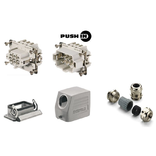 1027650000 - Heavy-Duty Connector Kit 6 Poles, 500V, IP65 Rated