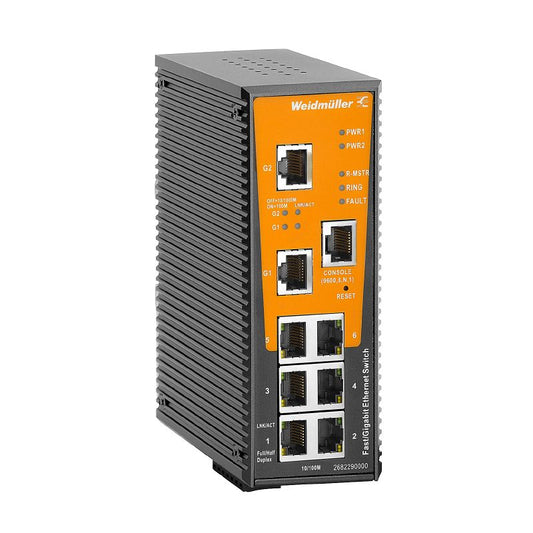 2682290000 - 6-Port Managed Network Switch, IP30 Metal, -40°C to 75°C