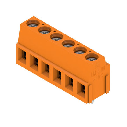 9994150000 - 6-Pole 5.08mm PCB Terminal, 90° Orientation, Tinned Orange  (Pack of 60)