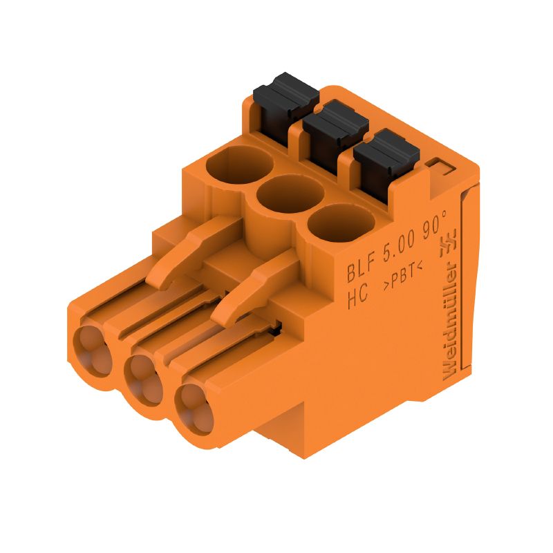 1980180000 - 5mm Female PCB Connector, 3-Pole, 90° Angle, Push-In Design  (Pack of 120)