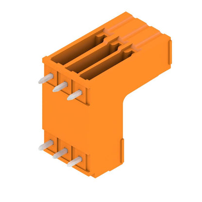 1034490000 - 3.81mm 6-Pole Orange PCB Connector, 180° Plug-In Design  (Pack of 50)