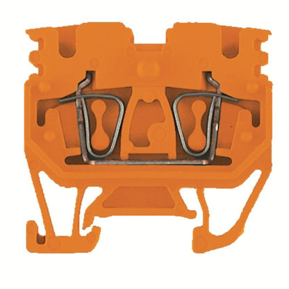 1712800000 - Orange 2.5mm² Feed-Through Terminal with Tension-Clamp  (Pack of 100)