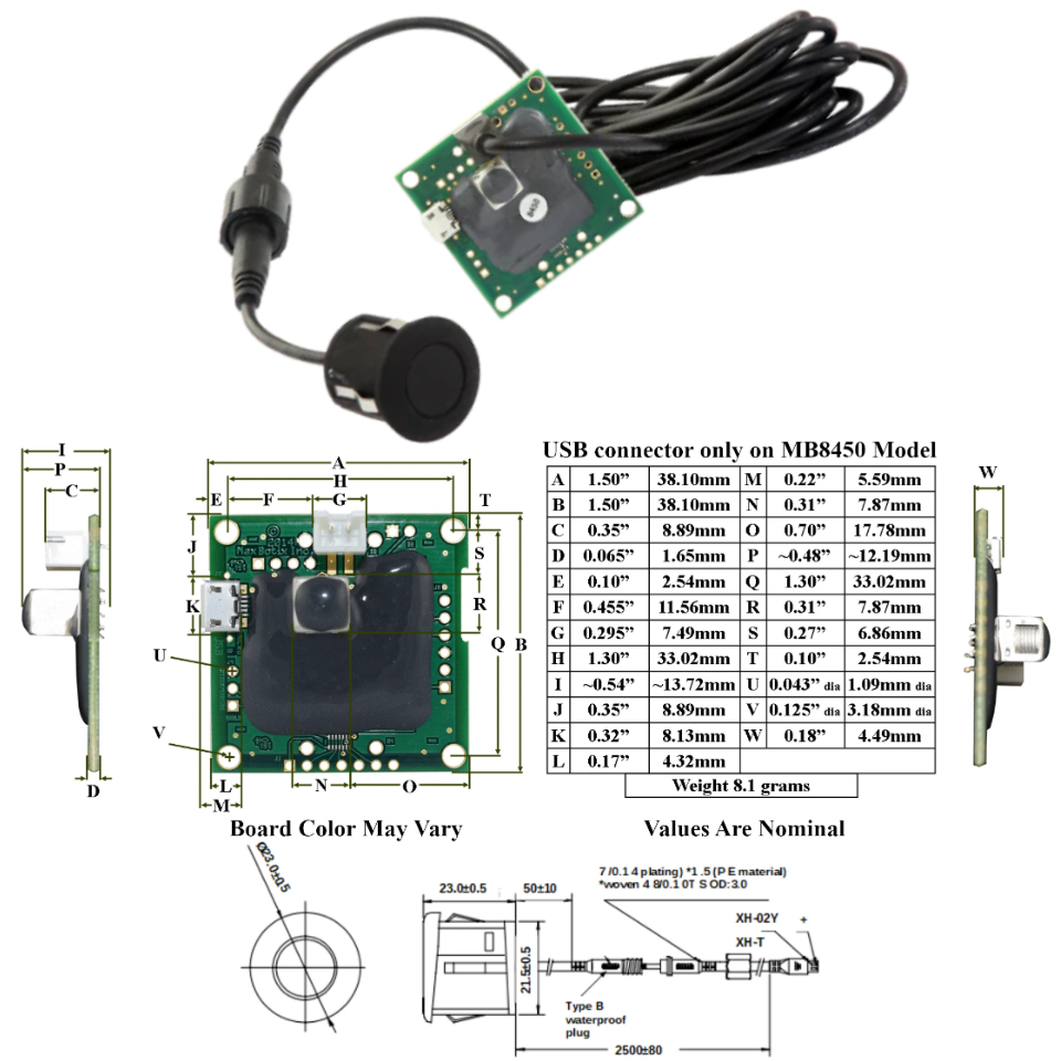 MB8450 USB-CarSonar-WR Car Detection Sensor