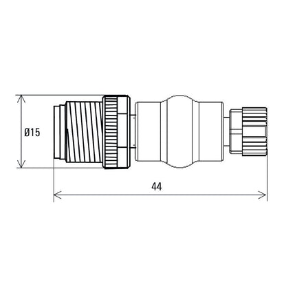 1990560000 - RoHS Compliant Y Connector for M12 and M8 Connectors