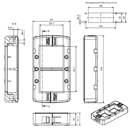 2891510000 - Polyamide Cable Frame, 70mm Height, IP66 Protection