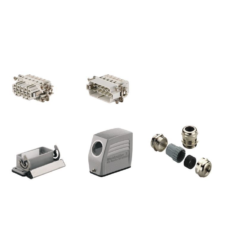 1884310000 - Heavy-Duty 10-Pole Connector Kit, IP65 Rated, -40°C to 100°C