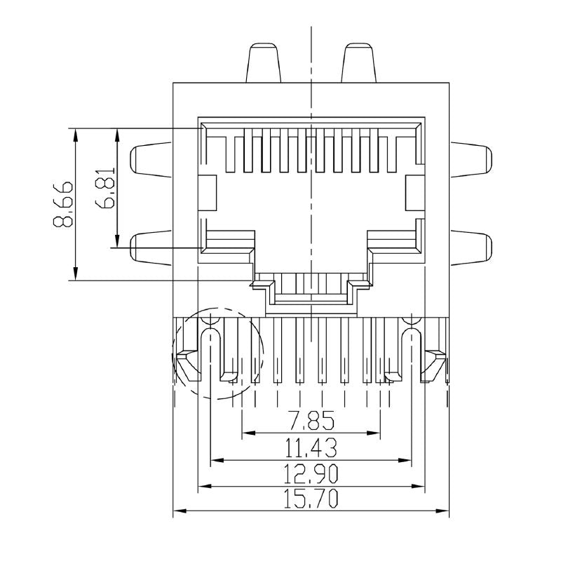 2562900000 - OMNIMATE 90° RJ45 Modular Jack for PCB Connection  (Pack of 120)
