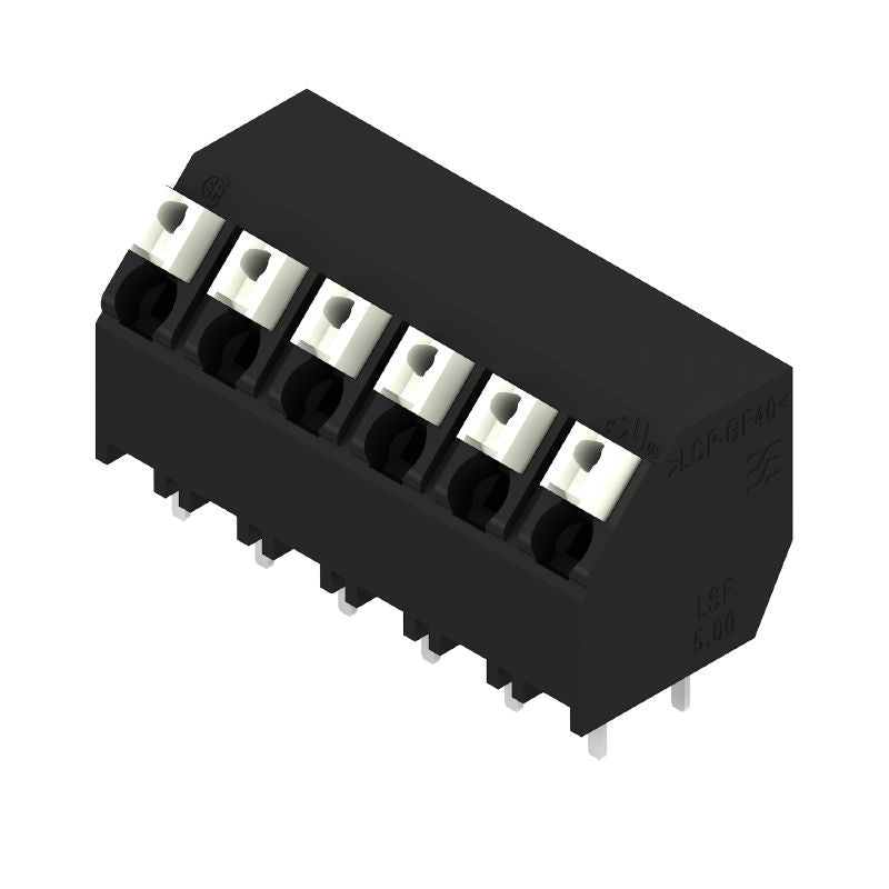 1888680000 - 5mm Pitch Black PCB Terminal, 6 Poles at 135° Angle  (Pack of 190)