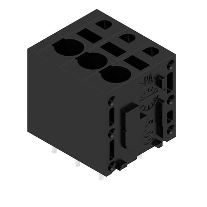 1425550000 - 5mm Pitch 3-Pole Black PCB Terminal with 180° Orientation  (Pack of 90)