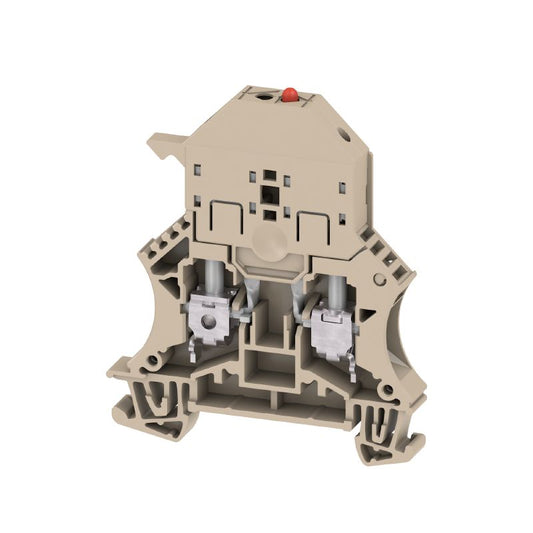 1012400000 - Dark Beige Fuse Terminal 6mm² for TS 35 Mounting Rails  (Pack of 10)