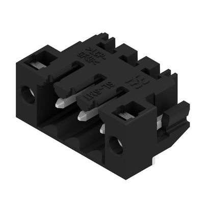 1805320000 - 3-Pole 3.50mm Black PCB Male Header Connector with Solder Flange  (Pack of 385)