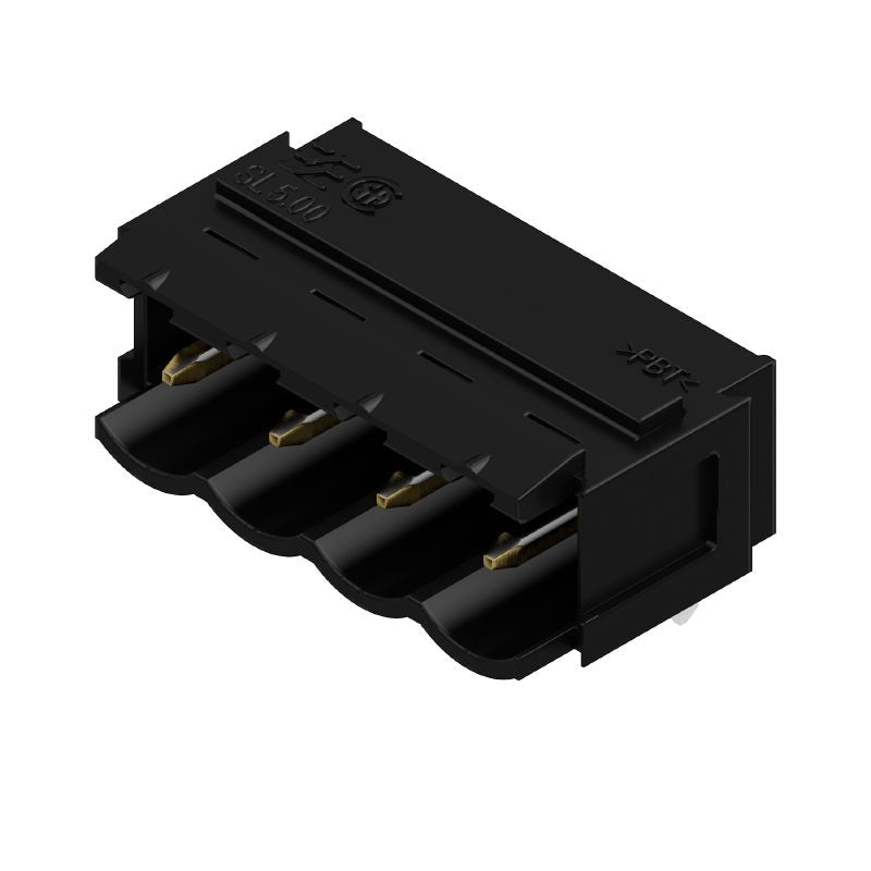 1922370000 - 5mm Pitch Male PCB Connector, 4 Pole THT Solder, 90° Angle  (Pack of 100)