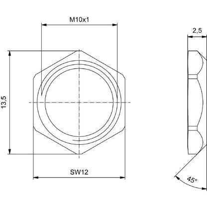 2424560000 - Durable M12 PCB Connector with Nickel-Plated CuZn Housing  (Pack of 25)