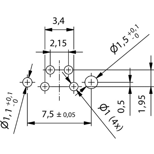 2423910000 - Durable RoHS Compliant M8 Connector with 4 Poles  (Pack of 25)