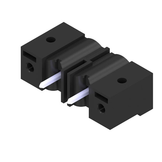 1140870000 - 7.62mm 2-Pole Black PCB Connector for Flange Mounting  (Pack of 72)