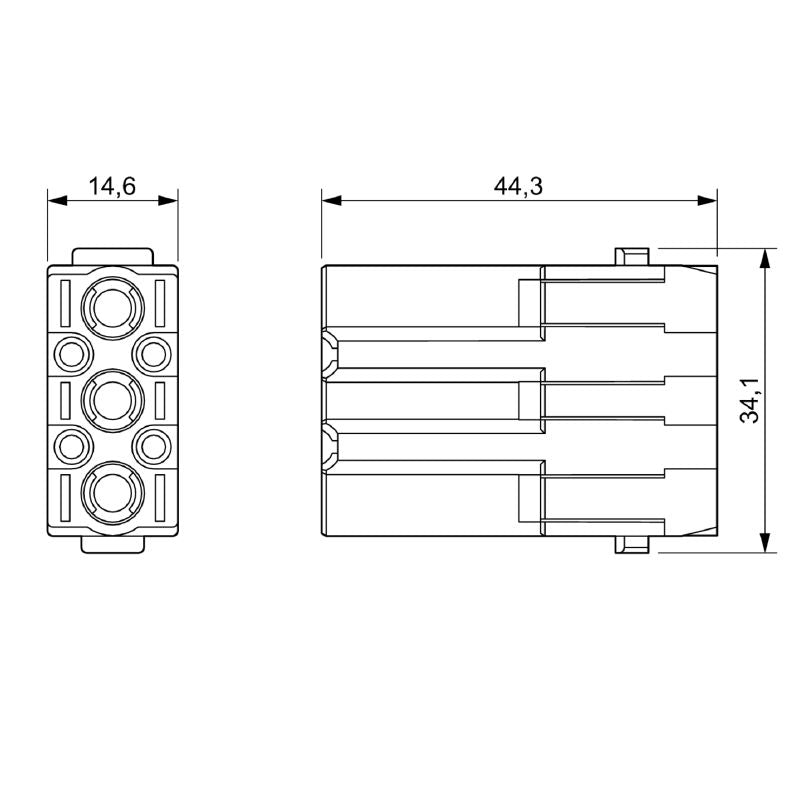 2748360000 - Durable 500V Power Module, 40A, 7 Poles, RoHS Compliant  (Pack of 5)