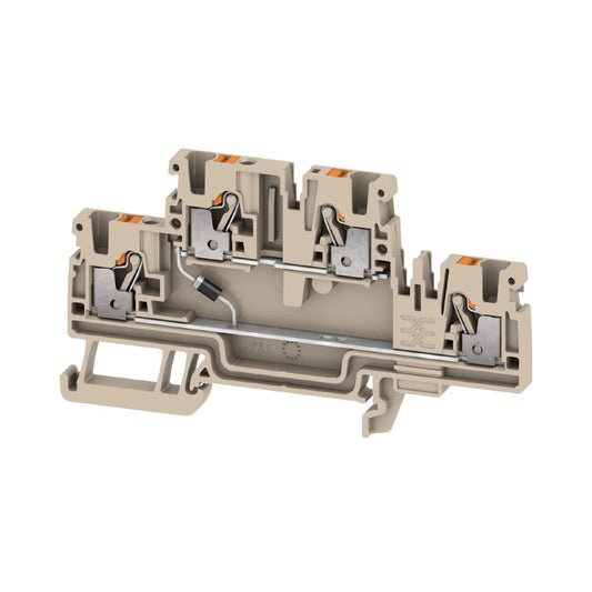 2820640000 - 2.5 mm² Dark Beige Terminal Block, 500 V, PUSH IN  (Pack of 50)