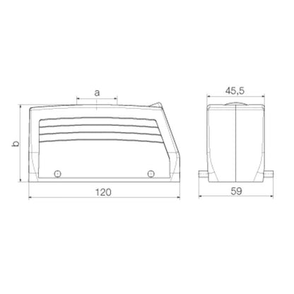 1661440000 - IP65 Rated Diecast Aluminum Cable Entry Box with Secure Clamp
