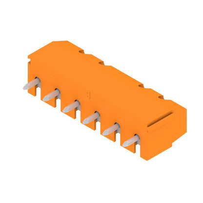 1234680000 - 5mm Pitch 6-Pole PCB Terminals with Pressure Clamp 90° Orientation  (Pack of 100)