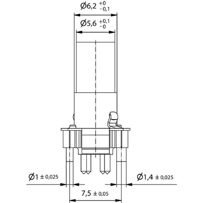 2423940000 - IP67 M8 Connector, 4-Pole, LCP Housing, RoHS Compliant  (Pack of 25)