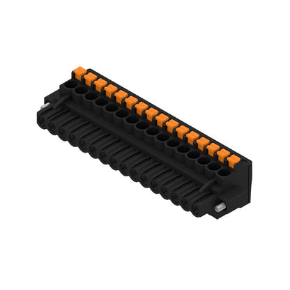 1000360001 - 5.08mm Female PCB Connector, 16 Poles, 90° Angle  (Pack of 18)