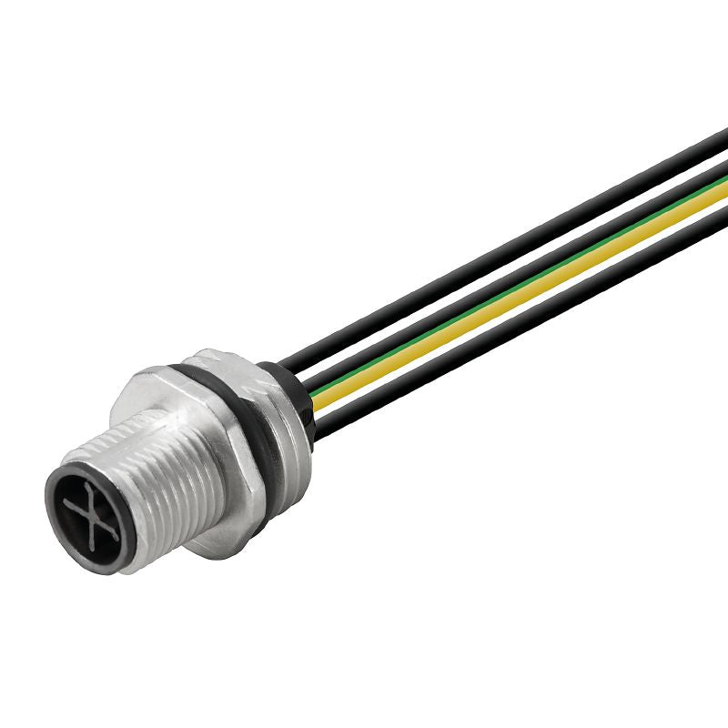 1460320000 - M12 Pin Connector, 4-Pole, 0.5m Cable, M16 Mounting Thread