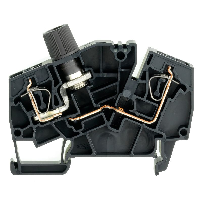 1826200000 - Black Fuse Terminal 2.5 mm² with Tension-Clamp Connection  (Pack of 20)