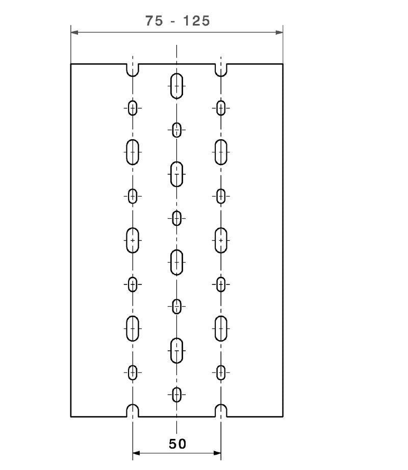 2588800000 - 2000mm PVC Cable Duct, 40mm x 100mm, RoHS Compliant  (Pack of 16)