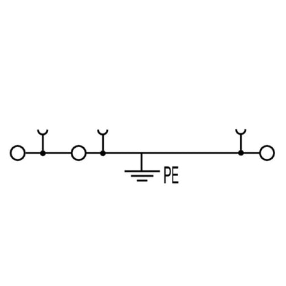 1770390000 - Green PE Terminal with 4 mm² Tension-Clamp Connections  (Pack of 50)