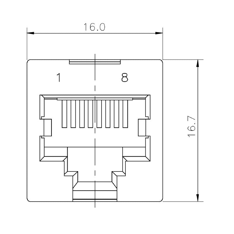 2436450000 - 180° PCB Mount RJ45 Modular Jack, 8 Poles, Cat. 5  (Pack of 120)