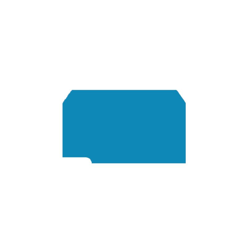 0211380000 - 42mm Snap-On End Plate, PA 66 for Terminal Use  (Pack of 20)