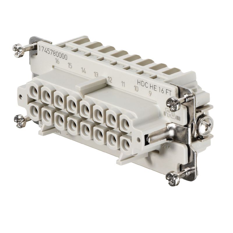 1745780000 - 16-Pole 500V Female Insert with Tension-Clamp Connection