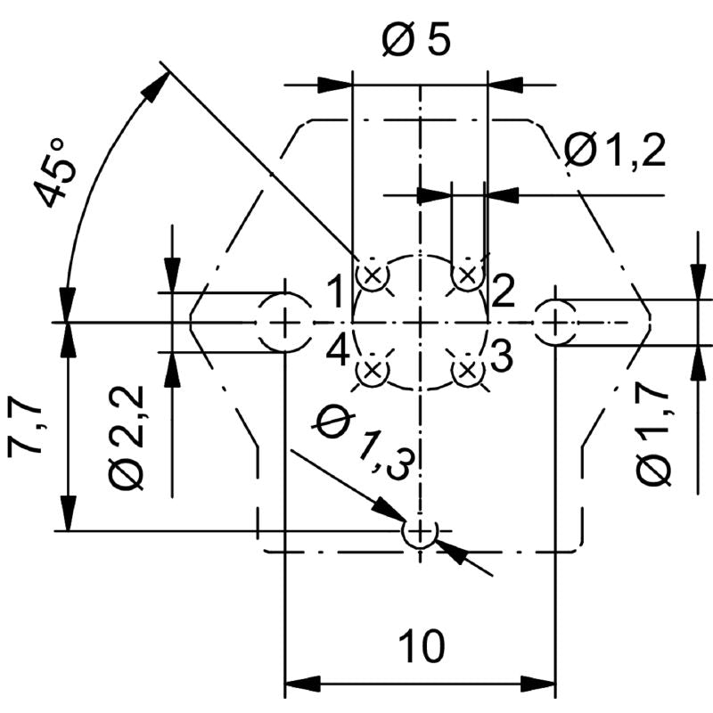 2424020000 - M12 4-Pole Socket, IP67, Nickel-Plated, 250V, -30 to 80 °C  (Pack of 10)