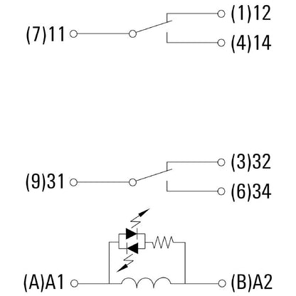 2765620000 - 110V DC Relay with 2 CO Contacts, UL Certified, 16A  (Pack of 10)
