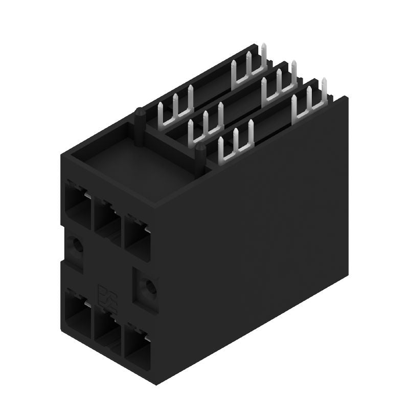 2431540000 - Black 6-Pole PCB Connector, 7.62mm Pitch, THT Solder  (Pack of 42)