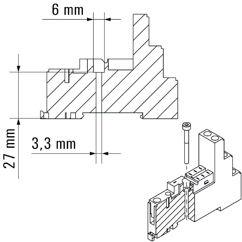 7760056351 - 8A D-SERIES Relay Socket with 2 CO Contacts  (Pack of 10)