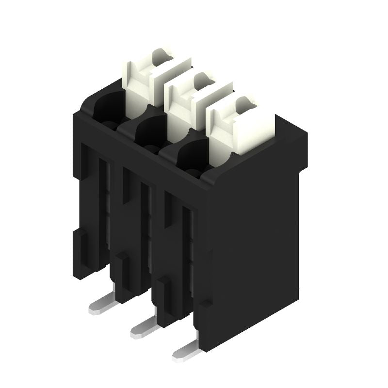 1250370000 - 3.50mm Black PCB Terminal, 3 Poles, 180° Angle  (Pack of 180)