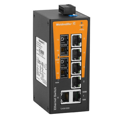 1240920000 - 6-Port Unmanaged Network Switch with Fast Ethernet & Fiber Connections