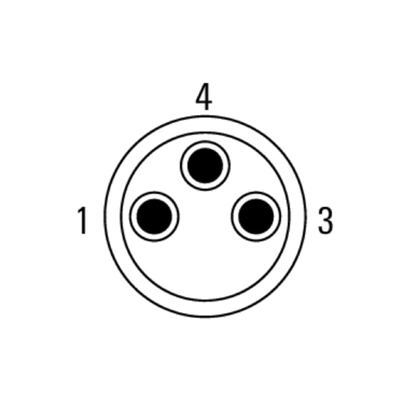 2662450000 - IP67 Rated M8 3-Pole Connector, -25 to 85°C, 4.4g