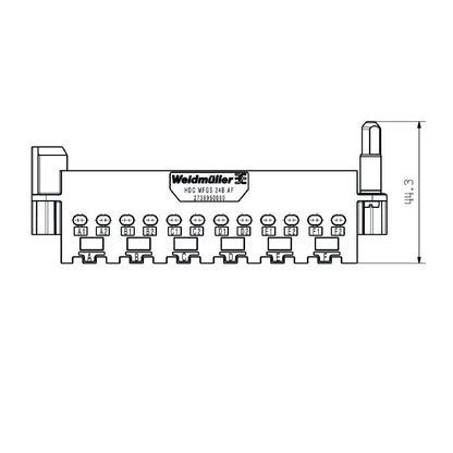 2736950000 - Diecast Zinc Frame with 6 Slots for Size 8 Installation