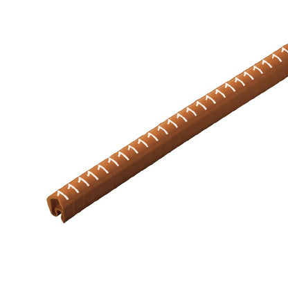 1568261506 - PVC Cable Markers, 4-10mm Diameter, Brown, 4x7x8mm  (Pack of 250)