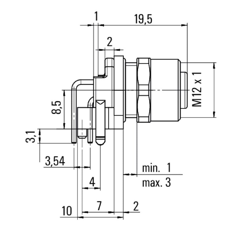 1393470000 - Cat.5 PCB Connector, IP65 Rated, Solder Type  (Pack of 10)