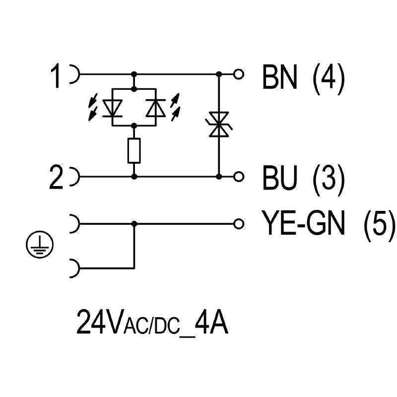 1845131000 - 10m PVC Valve Cable, Black, Design A Plug
