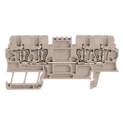 1775580000 - Dark Beige Feed-Through Terminal, 1.5mm², 500V, UL Certified  (Pack of 100)