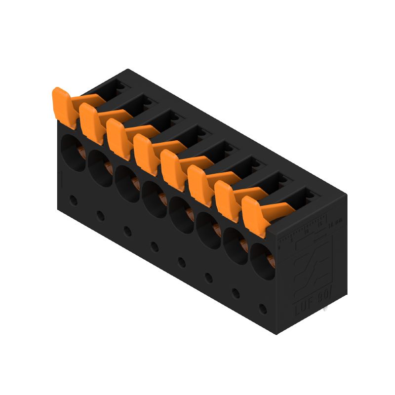 2453750000 - Black 10mm PCB Terminal with 8 Poles & 5mm Pins  (Pack of 10)