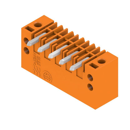1607070000 - 5-Pole 3.50mm Male PCB Connector with Flange, 90° Angle  (Pack of 50)