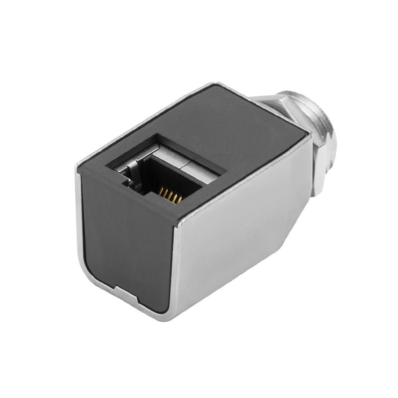 1400610000 - IP67 M12 to RJ45 Angled Adapter, Cat.6A Compliance