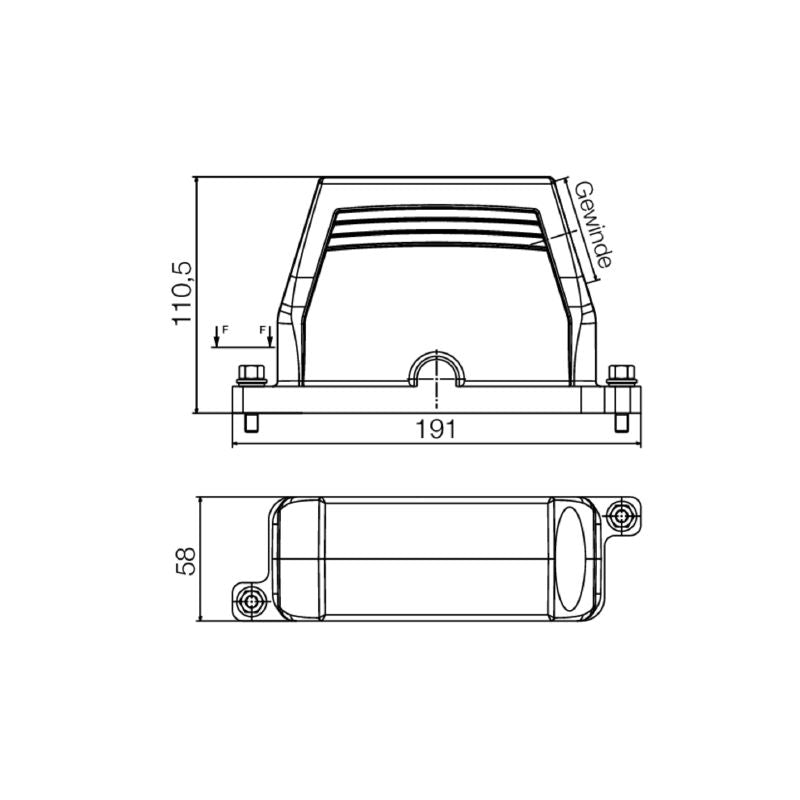 1082980000 - Robust IP68 Connector, 110.5mm Height, Chemical Resistant